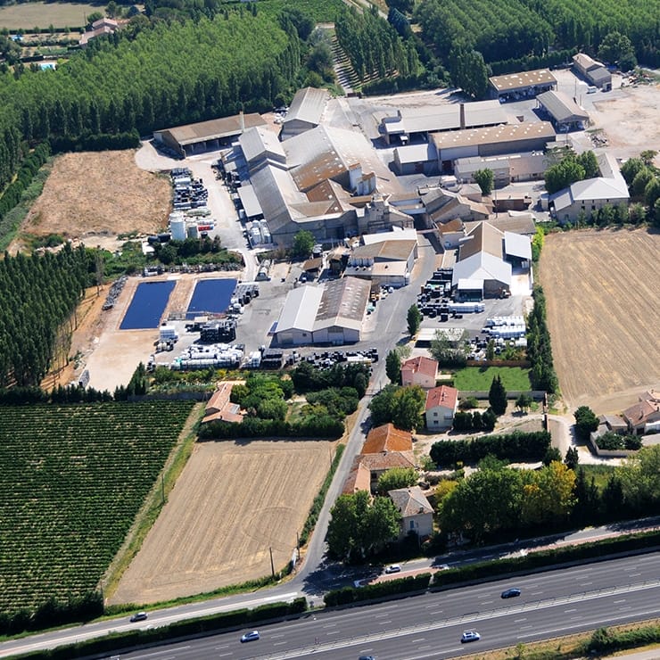 Nossa planta de produção no sudeste da França